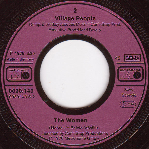 Village People : Y.M.C.A. (7",45 RPM,Single,Stereo)