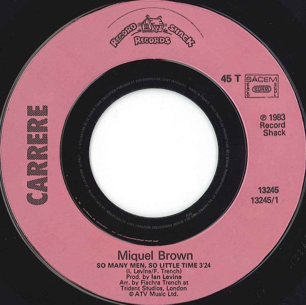 Miquel Brown : So Many Men, So Little Time (7",45 RPM,Single)