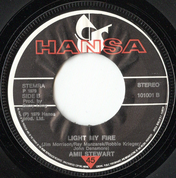 Amii Stewart : Knock On Wood / Light My Fire (7", Single)