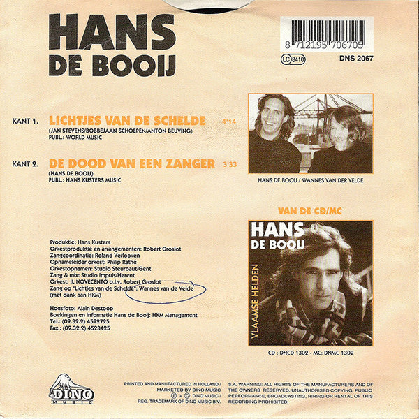 Hans De Booy : Lichtjes Van De Schelde (7",45 RPM,Single)