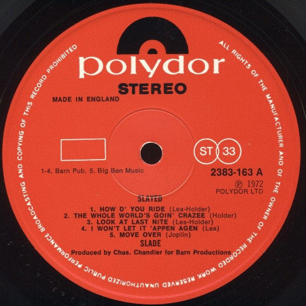 Slade : Slayed? (LP,Album,Stereo)