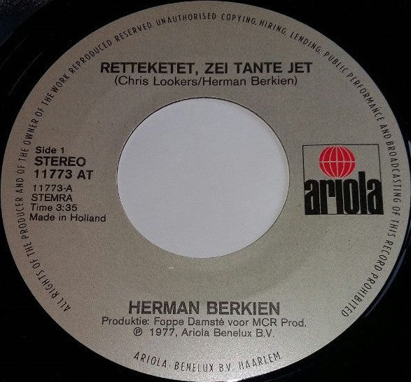 Herman Berkien : De Vakman (7",45 RPM,Stereo)