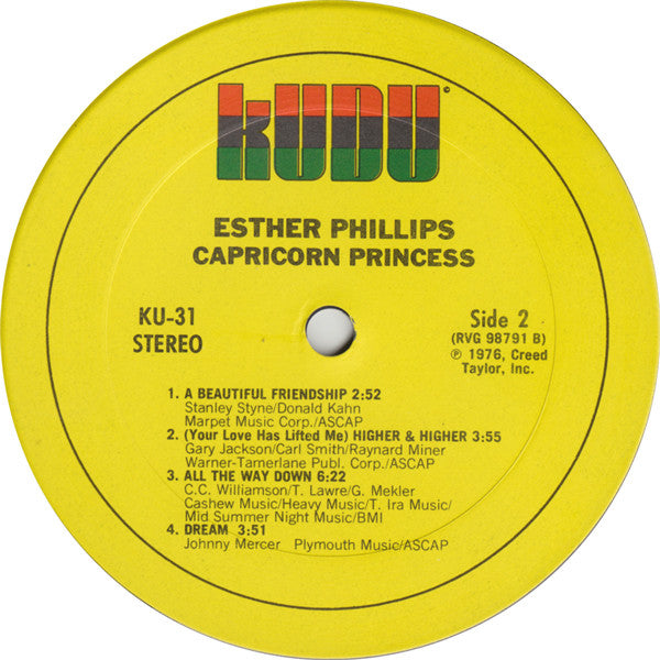 Esther Phillips : Capricorn Princess (LP,Album)