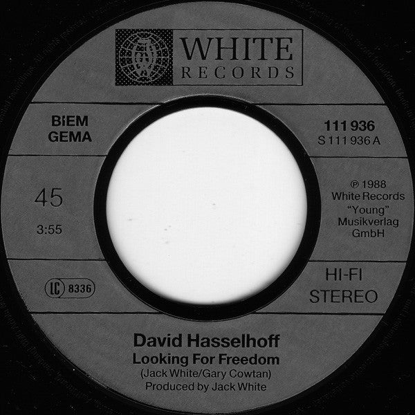 David Hasselhoff : Looking For Freedom (7",45 RPM,Single,Stereo)