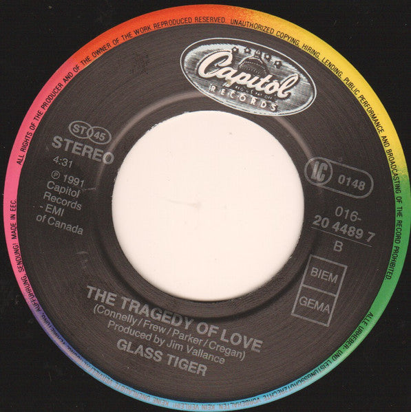 Glass Tiger : My Town (7",45 RPM,Single)