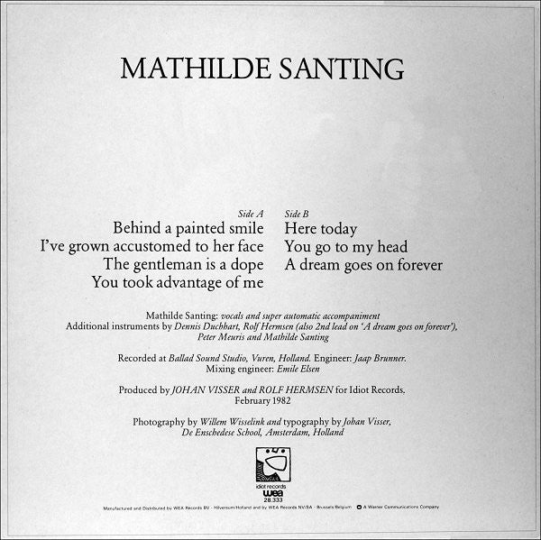 Mathilde Santing : Mathilde Santing (LP,10",Mini-Album)