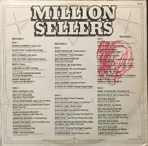 Various : Million Sellers (LP,Compilation)
