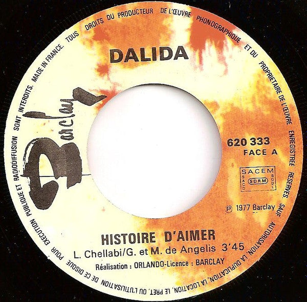Dalida : Histoire D'Aimer (7", Single)