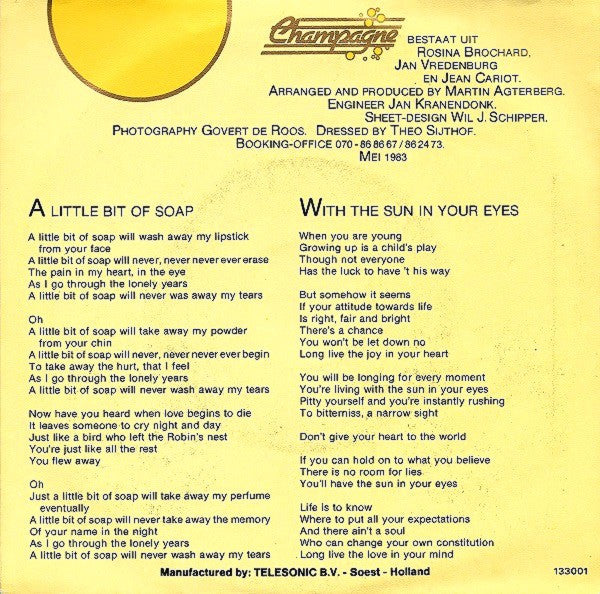 Champagne (5) : A Little Bit Of Soap (7")