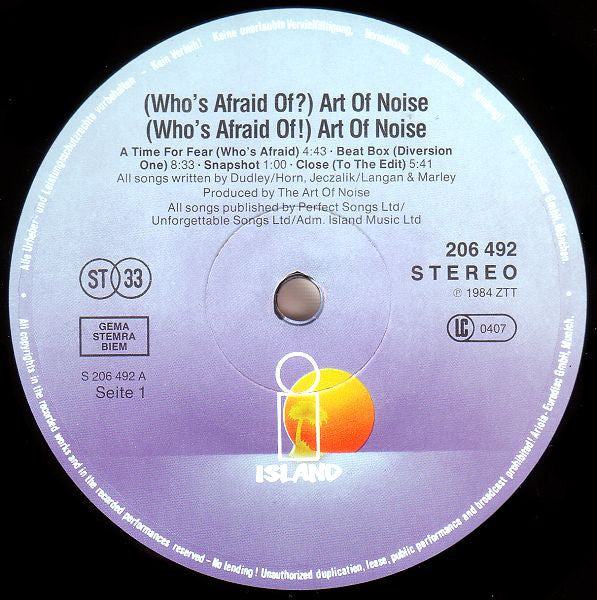 Art Of Noise, The : (Who's Afraid Of?) The Art Of Noise! (LP,Album)