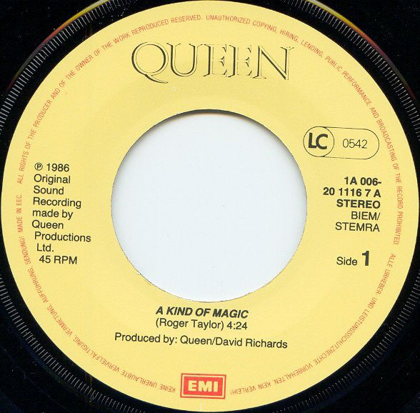 Queen : A Kind Of Magic (7",45 RPM,Single)