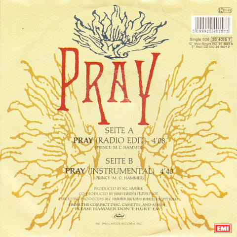 MC Hammer : Pray (7",45 RPM,Single)
