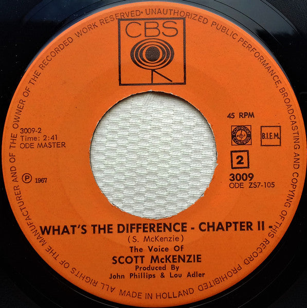 Scott McKenzie : Like An Old Time Movie (7",Single)