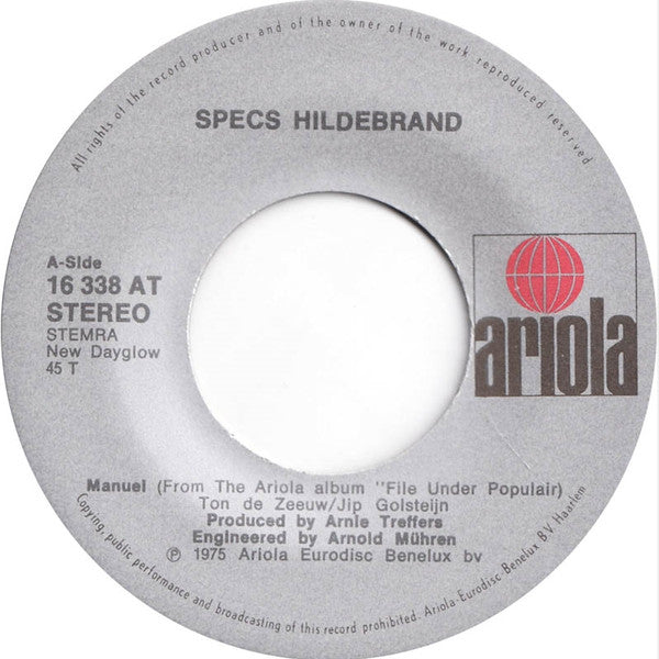 Specs Hildebrand : Manuel (7",45 RPM,Stereo)