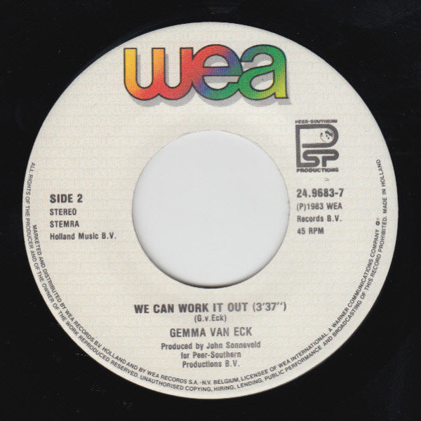 Gemma Van Eck : For You (7",45 RPM,Single)