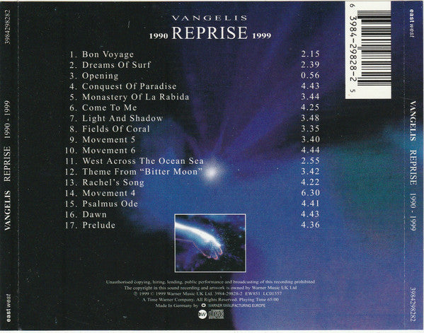 Vangelis : Reprise 1990-1999 (Compilation,Mixed)