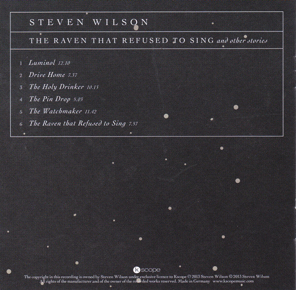 Steven Wilson : The Raven That Refused To Sing (And Other Stories) (Album,Stereo)