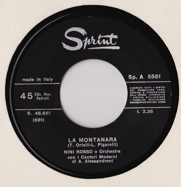 Nini Rosso : La Montanara (7",45 RPM)