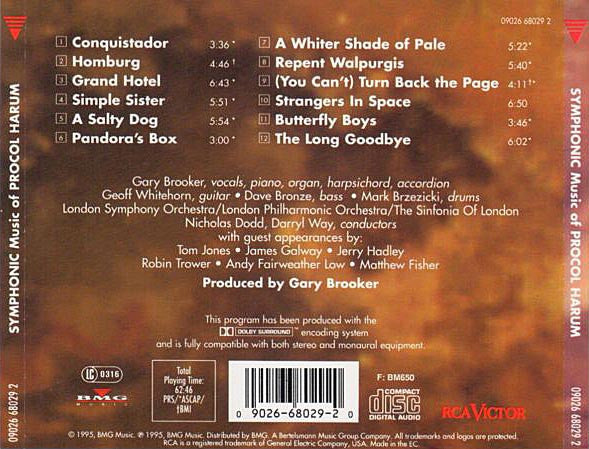 London Symphony Orchestra, The / London Philharmonic Orchestra, The / Sinfonia Of London, The / Gary Brooker / Geoff Whitehorn / Dave Bronze / Mark Brzezicki : The Long Goodbye - Symphonic Music Of Procol Harum (Album)
