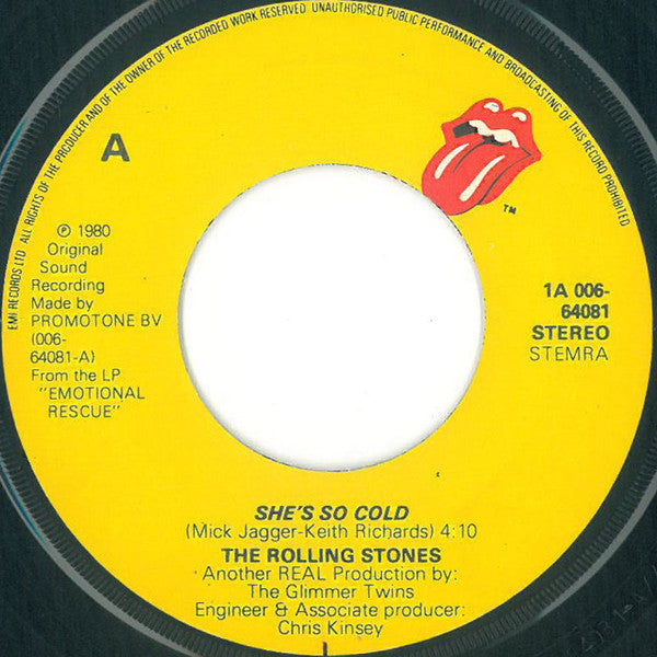 Rolling Stones, The : She's So Cold (7",45 RPM,Single)