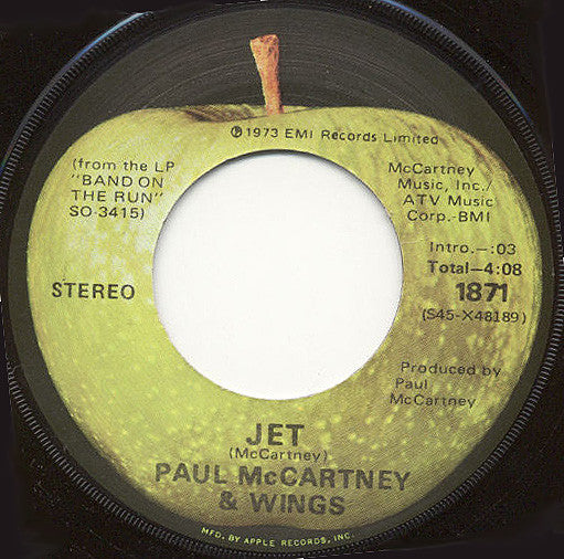 Wings (2) : Jet (7",Single,Stereo)