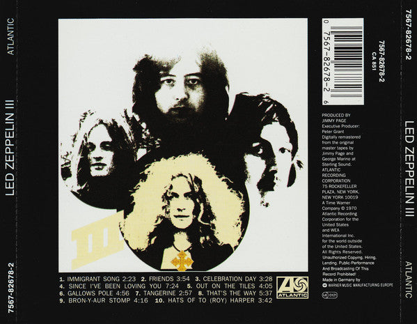 Led Zeppelin : Led Zeppelin III (Album,Reissue,Remastered)