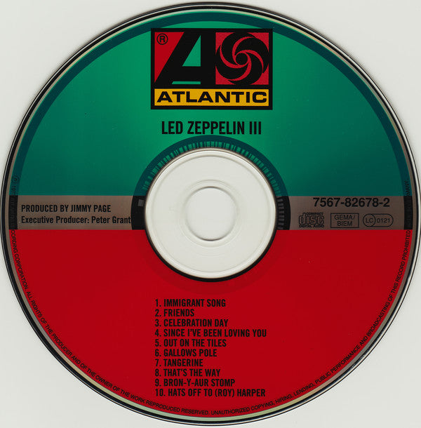 Led Zeppelin : Led Zeppelin III (Album,Reissue,Remastered)