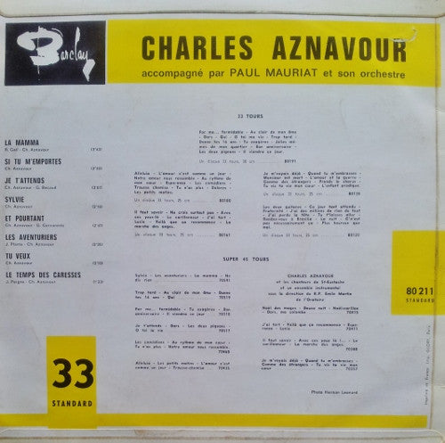 Charles Aznavour : La Mamma (LP,10",Album,Mono)