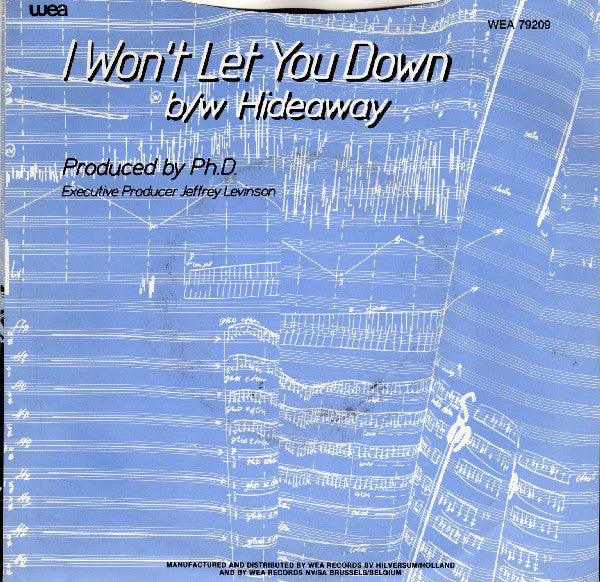 Ph.D. : I Won't Let You Down (7",Single,45 RPM)