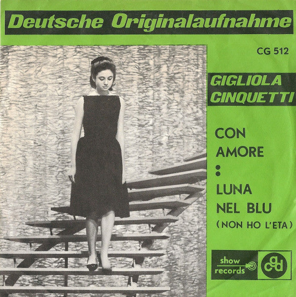 Gigliola Cinquetti : Con Amore / Luna Nel Blu (Non Ho L'Eta) (7",Single,45 RPM)