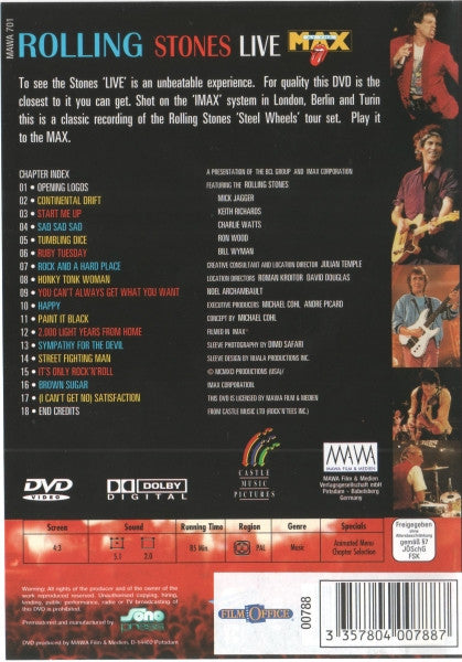 Rolling Stones, The : Live At The Max (DVD-Video,PAL)