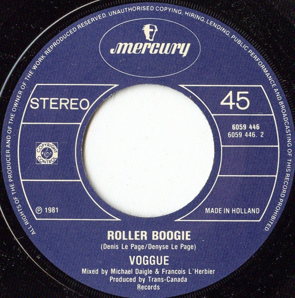 Voggue : Dancin' The Night Away (7",45 RPM,Single)