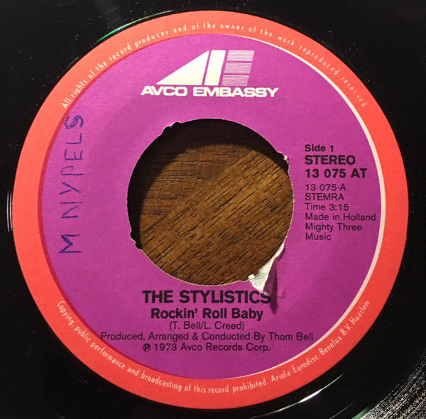 Stylistics, The : Rockin' Roll Baby (7",45 RPM)
