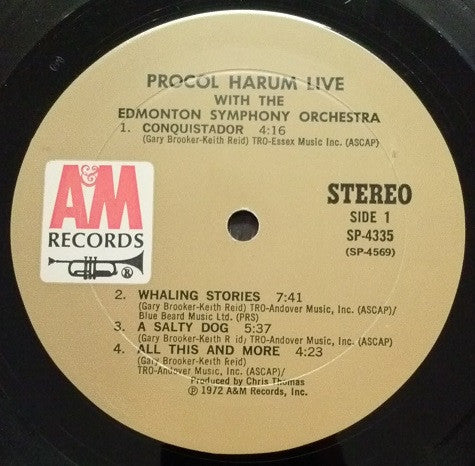 Procol Harum : Live - In Concert With The Edmonton Symphony Orchestra (LP,Album,Stereo)
