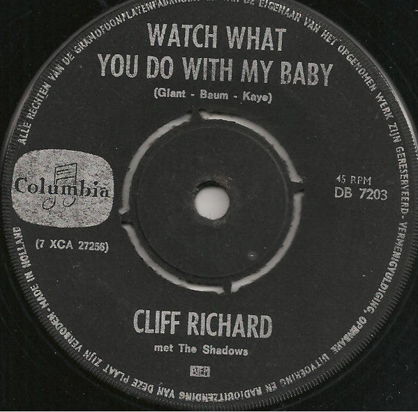 Cliff Richard & The Shadows : I'm The Lonely One (7",45 RPM,Single)