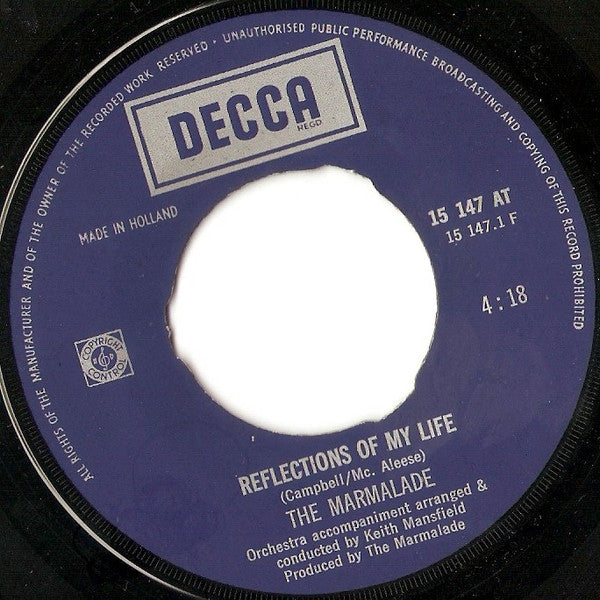 Marmalade, The : Reflections Of My Life (7",45 RPM,Single)