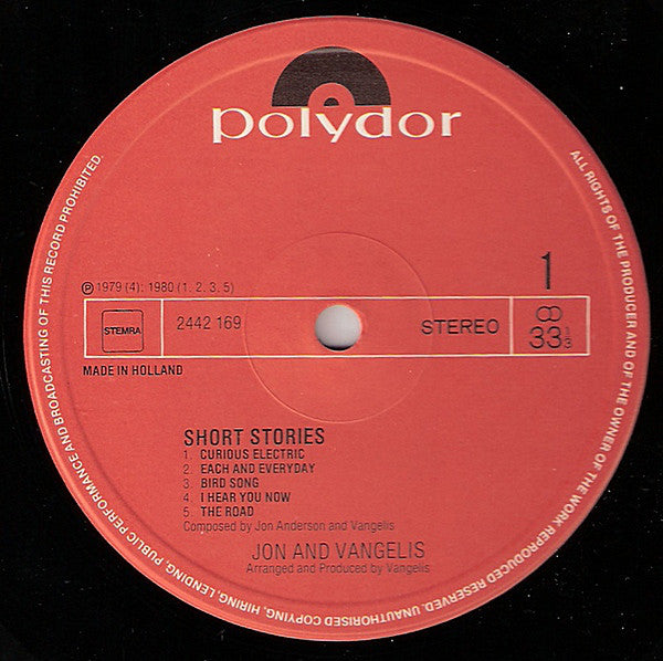 Jon & Vangelis : Short Stories (LP,Album)