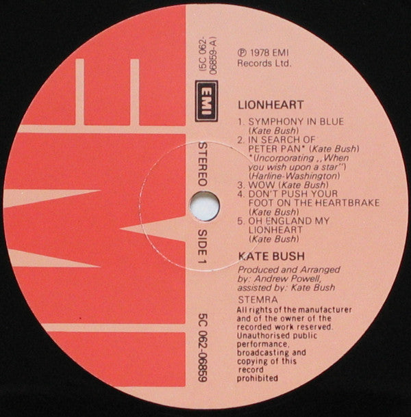 Kate Bush : Lionheart (LP,Album)