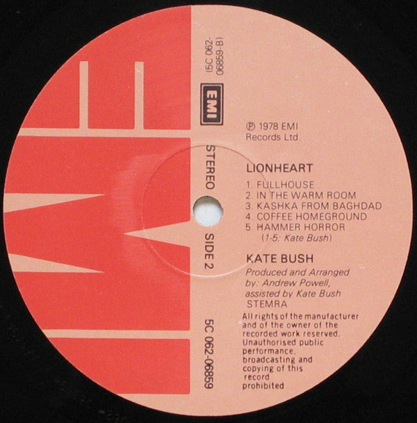 Kate Bush : Lionheart (LP,Album)