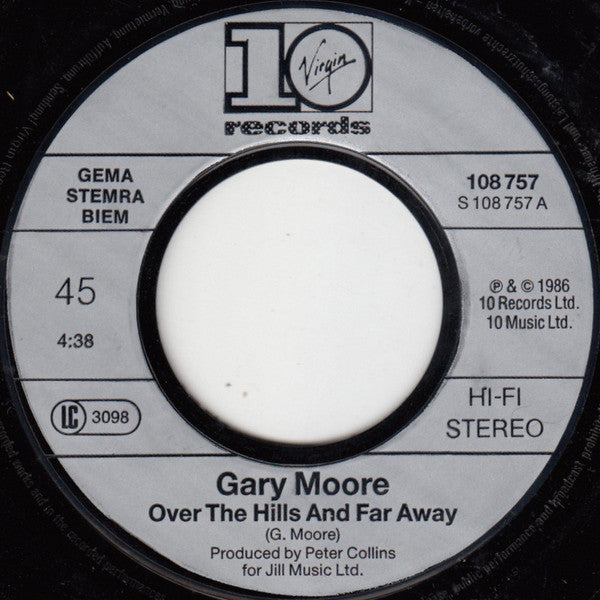 Gary Moore : Over The Hills And Far Away (7",45 RPM,Single,Stereo)