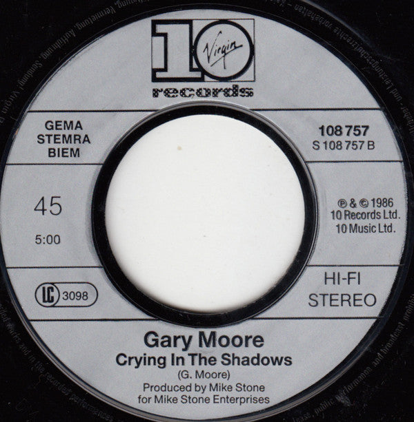 Gary Moore : Over The Hills And Far Away (7",45 RPM,Single,Stereo)