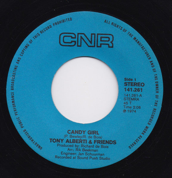 Tony Alberti & Friends : Candy Girl  (7",45 RPM,Single,Stereo)