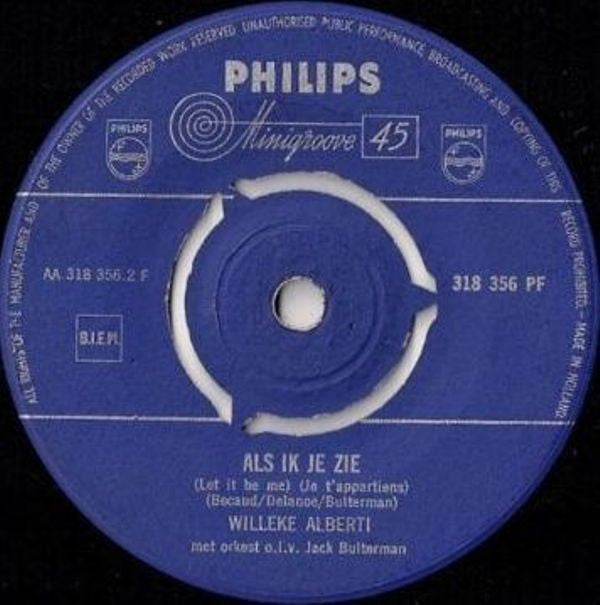 Willeke Alberti : Een, Drie, Vier, Vijf, Zes (7",45 RPM,Single)