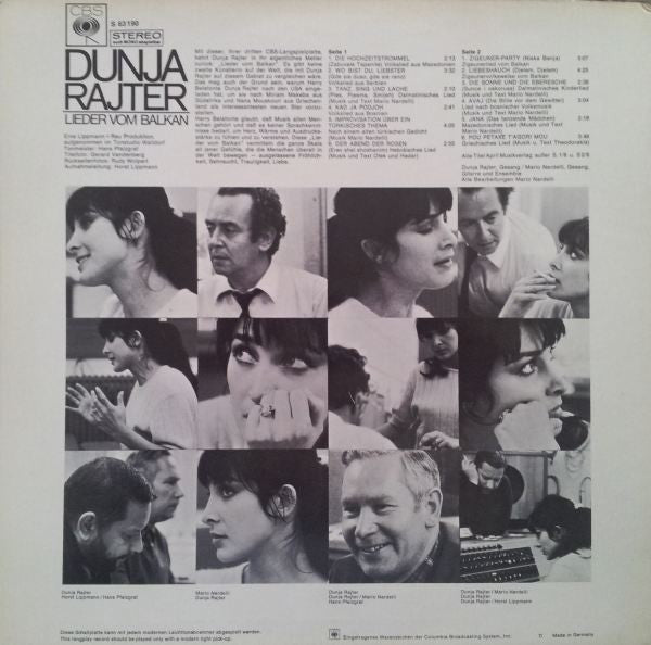 Dunja Rajter : Lieder Vom Balkan (LP,Album,Stereo)