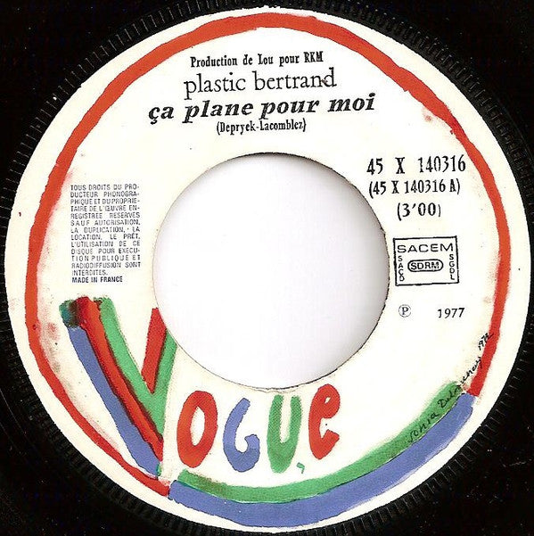 Plastic Bertrand : Ça Plane Pour Moi / Pogo Pogo (7",45 RPM,Single)
