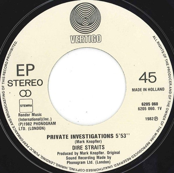 Dire Straits : Private Investigations (7",45 RPM,EP)