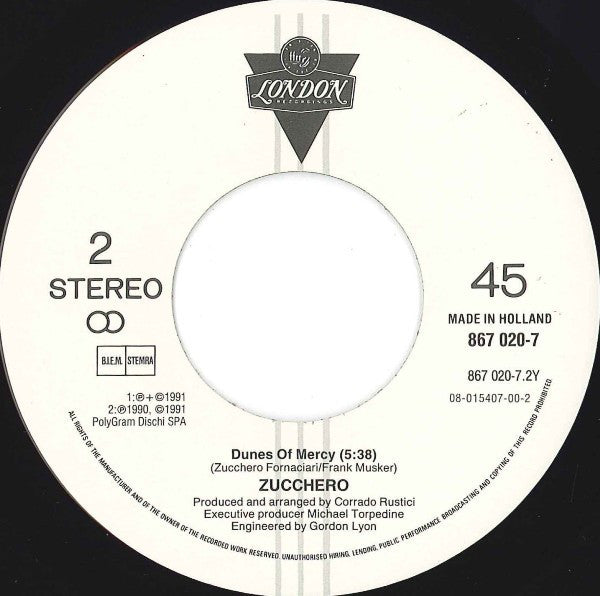 Zucchero, Paul Young : Senza Una Donna (Without A Woman) (7",45 RPM)