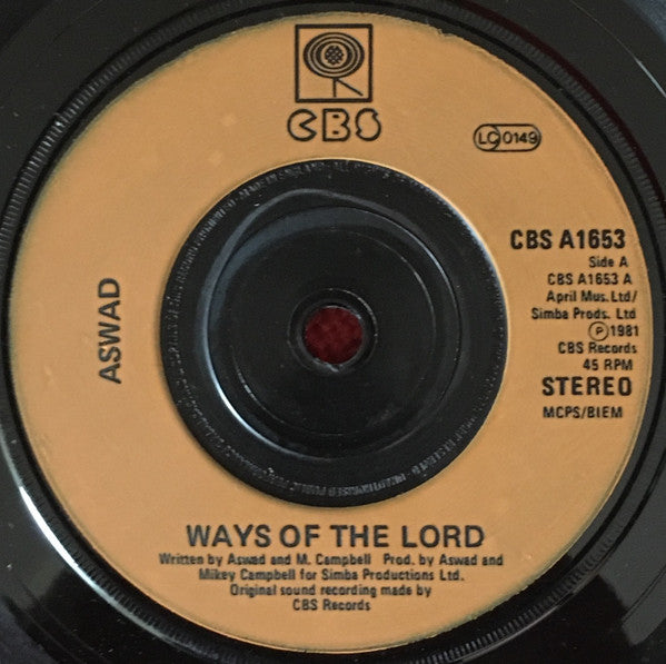 Aswad : Ways Of The Lord (7",45 RPM,Stereo)