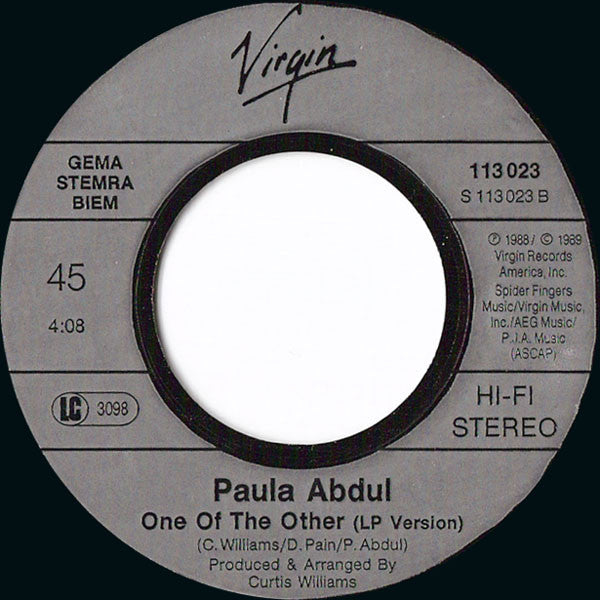 Paula Abdul : Opposites Attract (7",45 RPM,Single,Stereo)