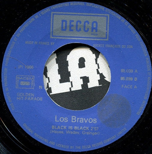 Los Bravos : Black Is Black / Sympathy (7",45 RPM,Single)